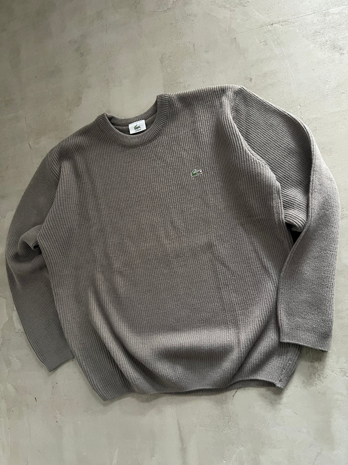 MOCHA LACOSTE SWEATER - 2000S - M