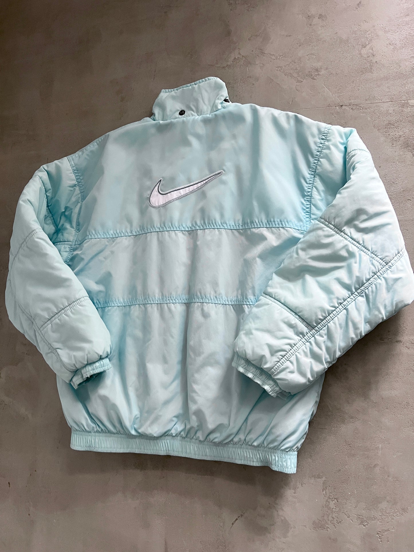 BABY BLUE NIKE PUFFER - 1990S - S