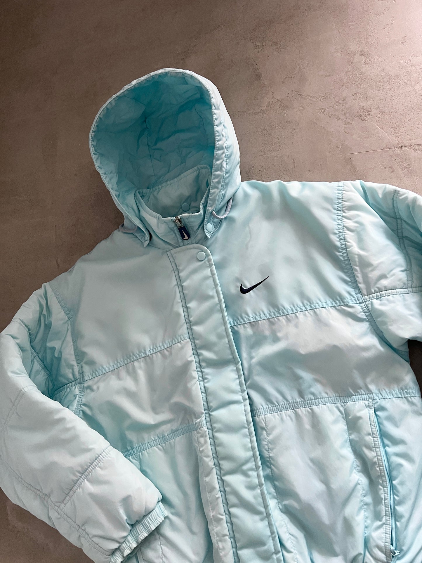 BABY BLUE NIKE PUFFER - 1990S - S