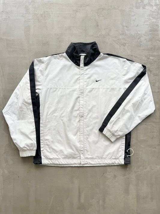 WHITE NIKE TRACK JACKET - 2000S - L/M