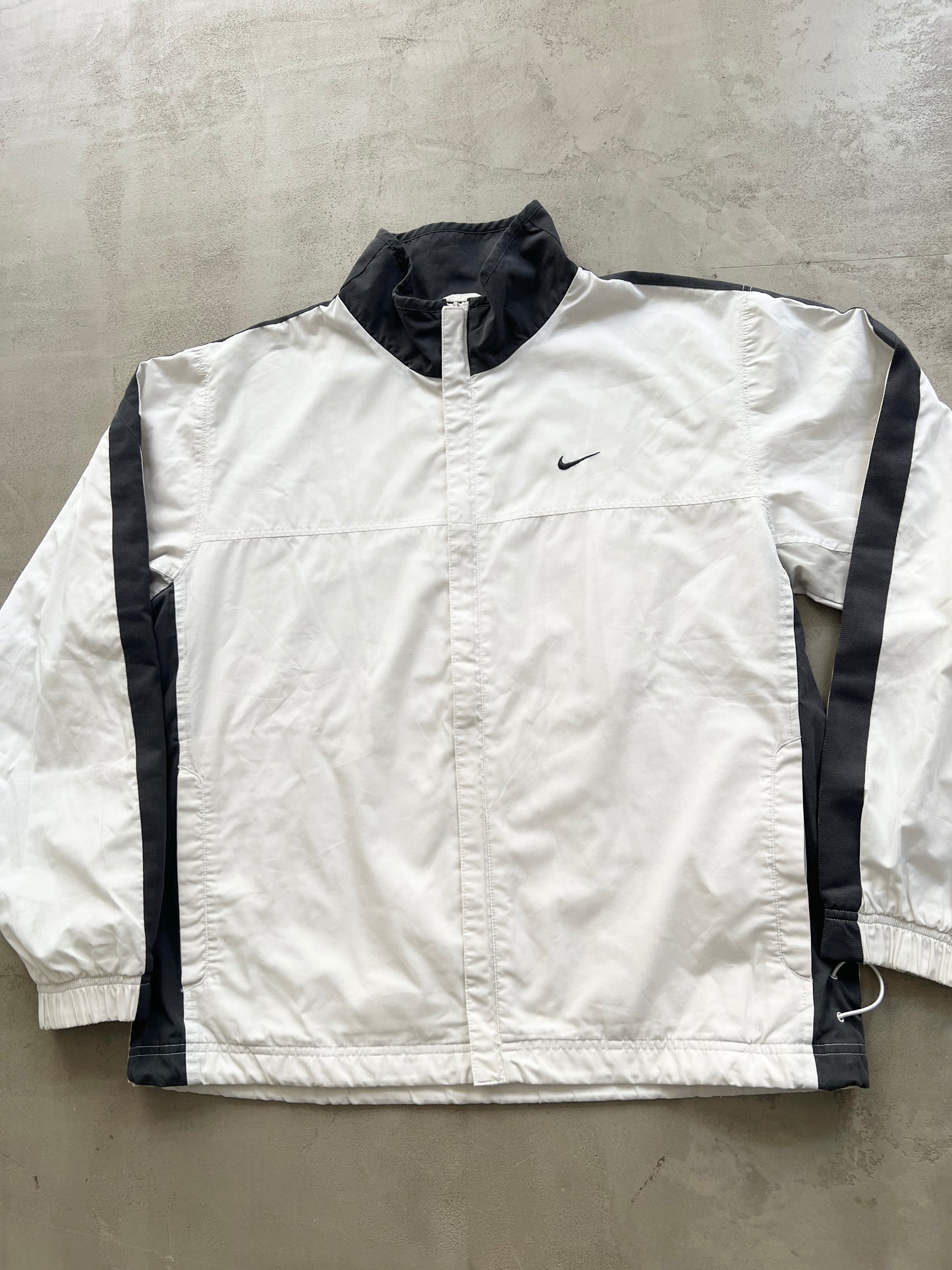 WHITE NIKE TRACK JACKET - 2000S - L/M