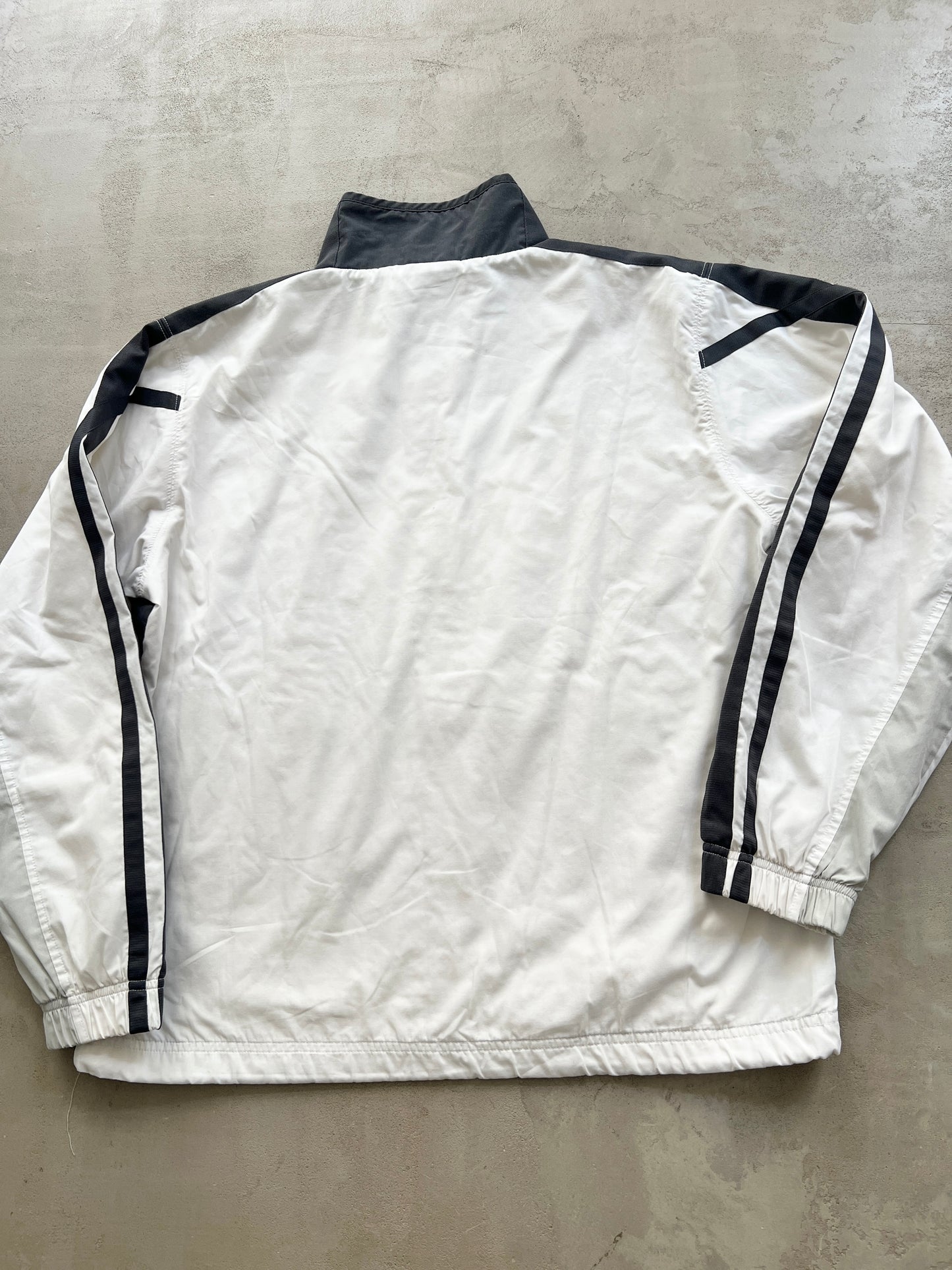 WHITE NIKE TRACK JACKET - 2000S - L/M