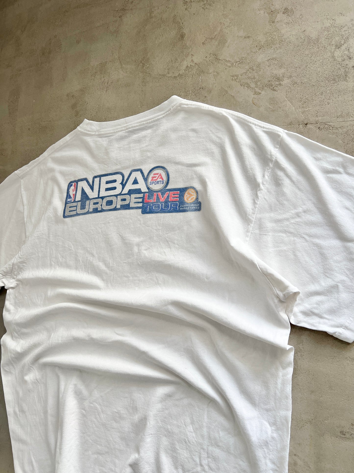 WHITE NBA LIVE X EA SPORTS TEE - 2000S - XL/L