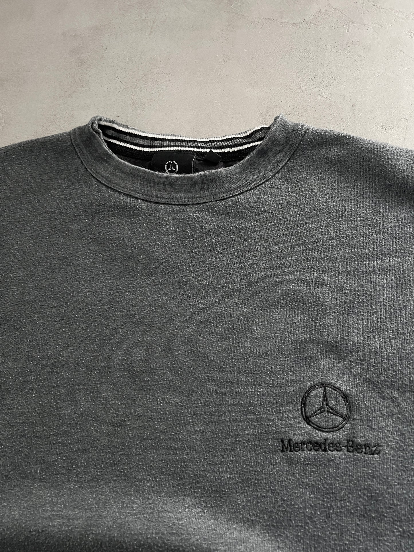 GREY MERCEDES BENZ SWEATER - 1990S - L/XL