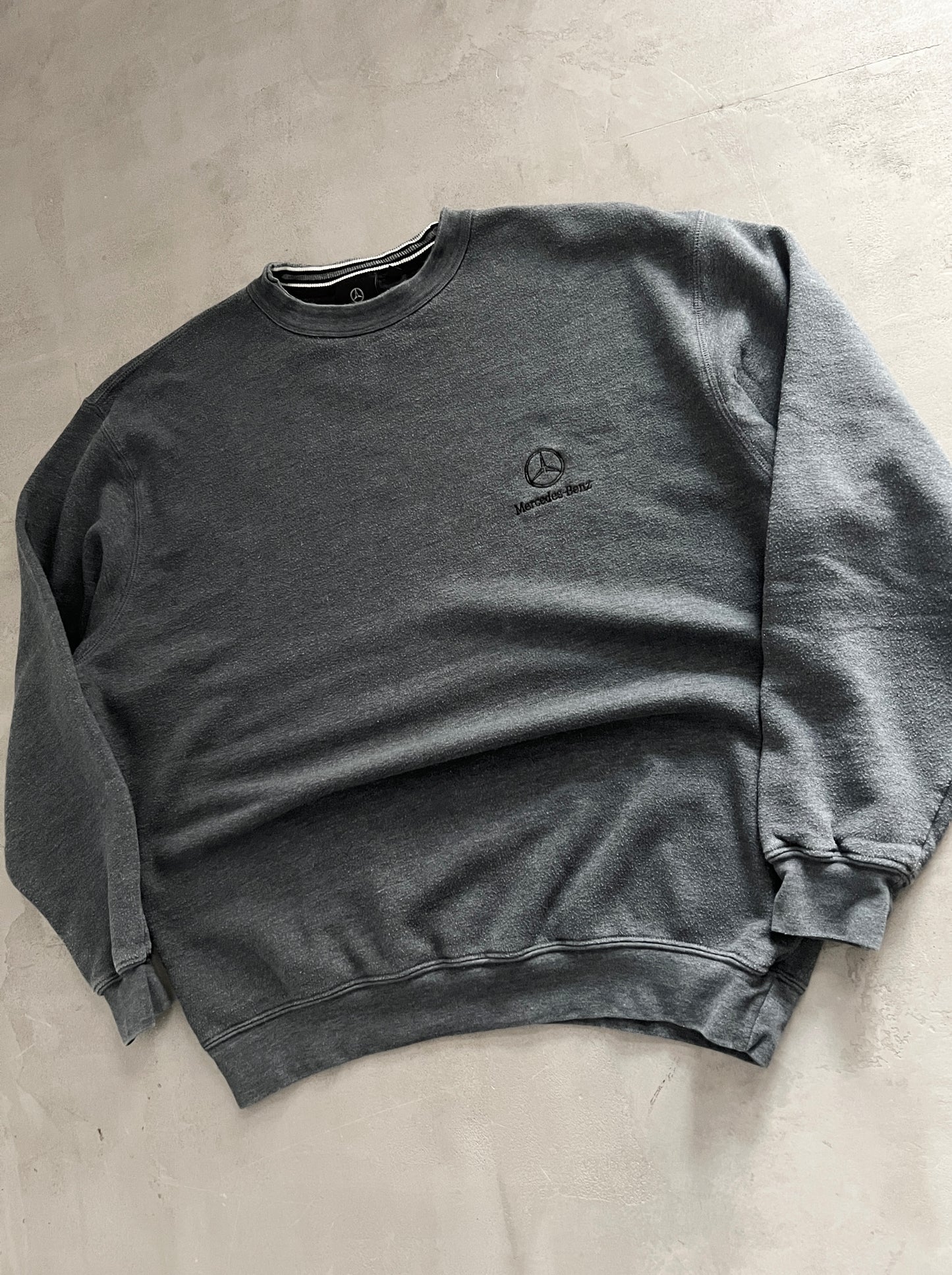 GREY MERCEDES BENZ SWEATER - 1990S - L/XL