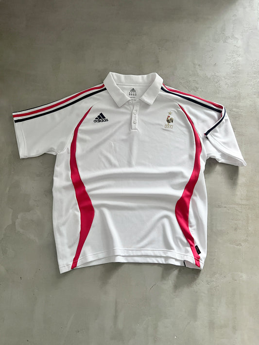 WHITE FRANCE POLO - 2000S - XL