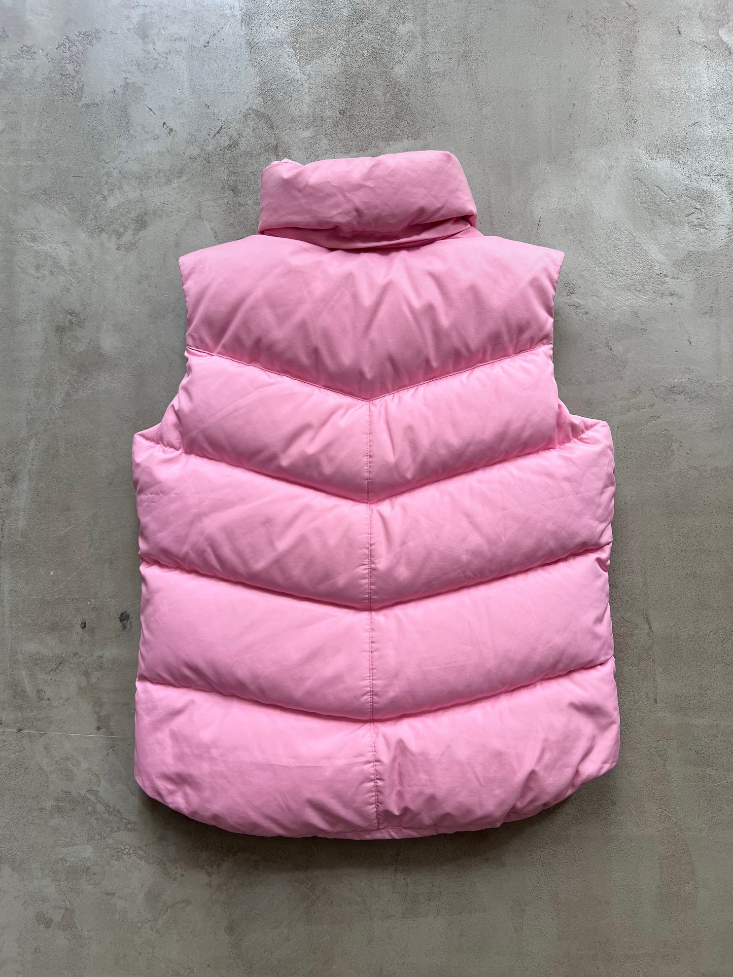 PINK NIKE PUFFER VEST - 2000S - WOMENS M