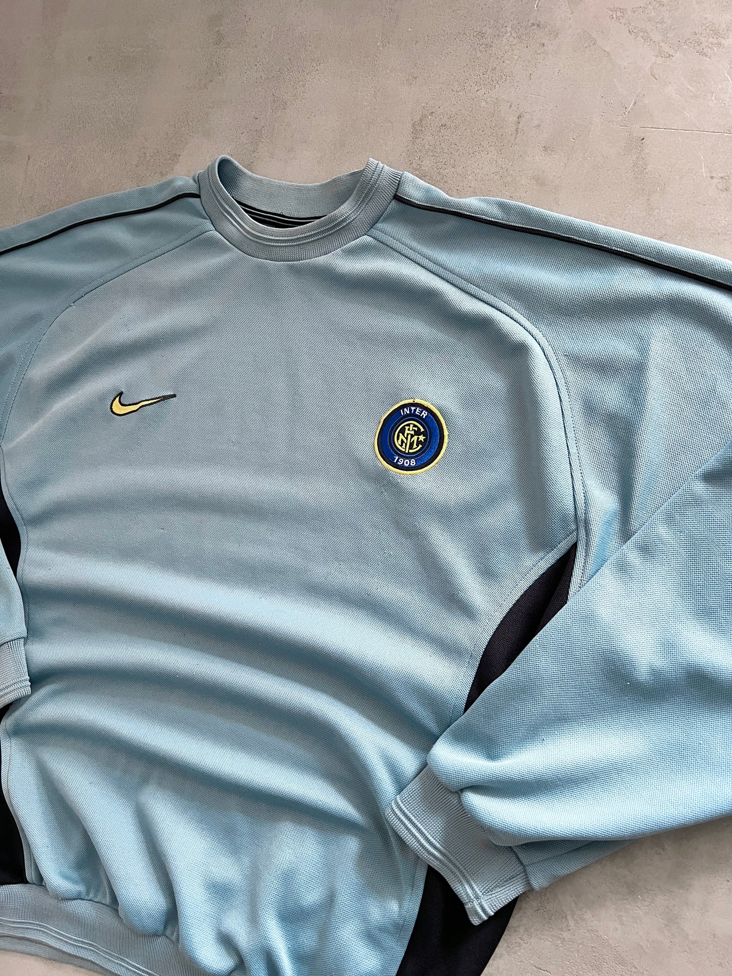 BABY BLUE INTER MILAN SWEATER - 1990S - L