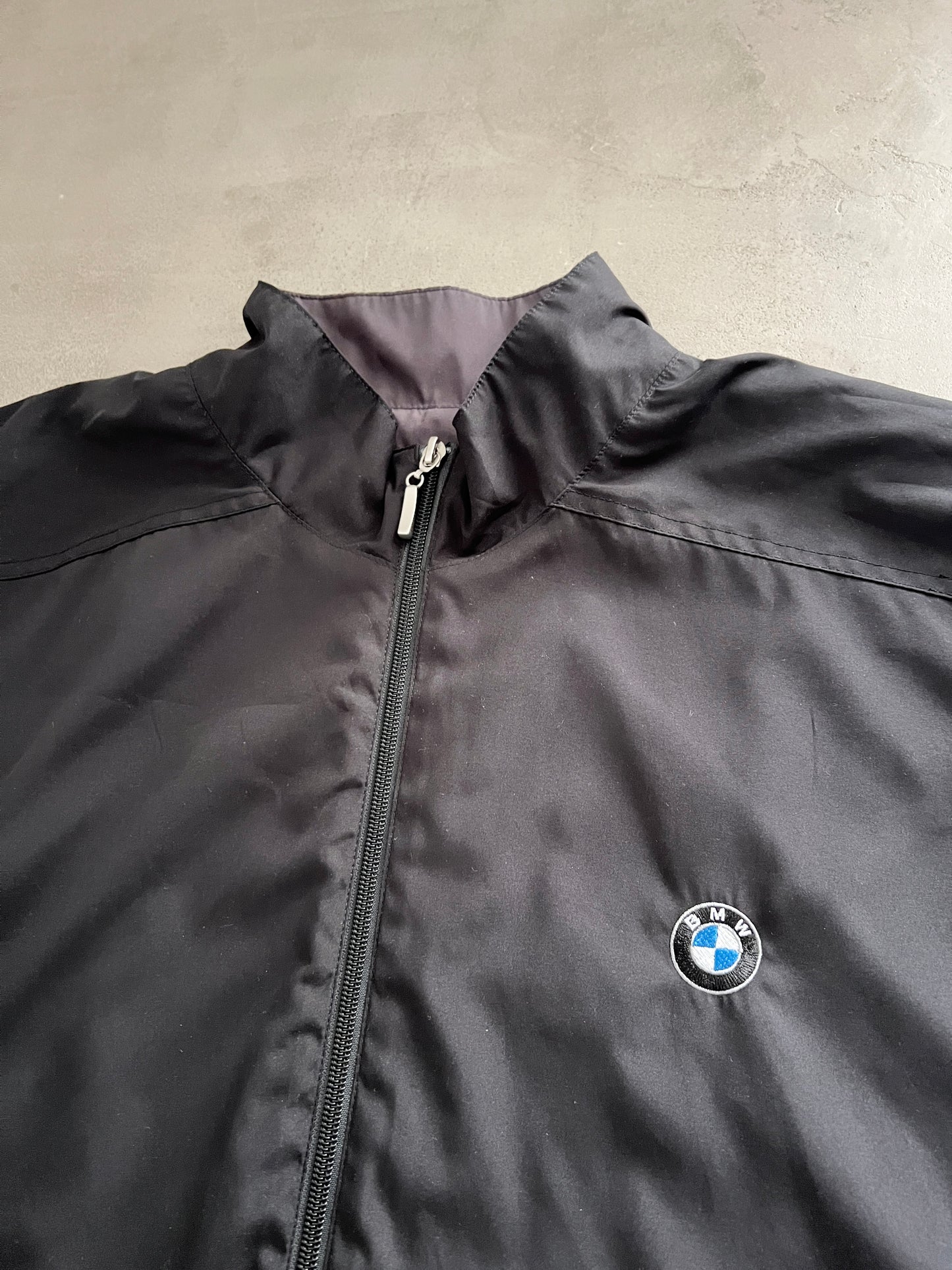 BLACK BMW TRACK JACKET - 2000S - XL/XXL