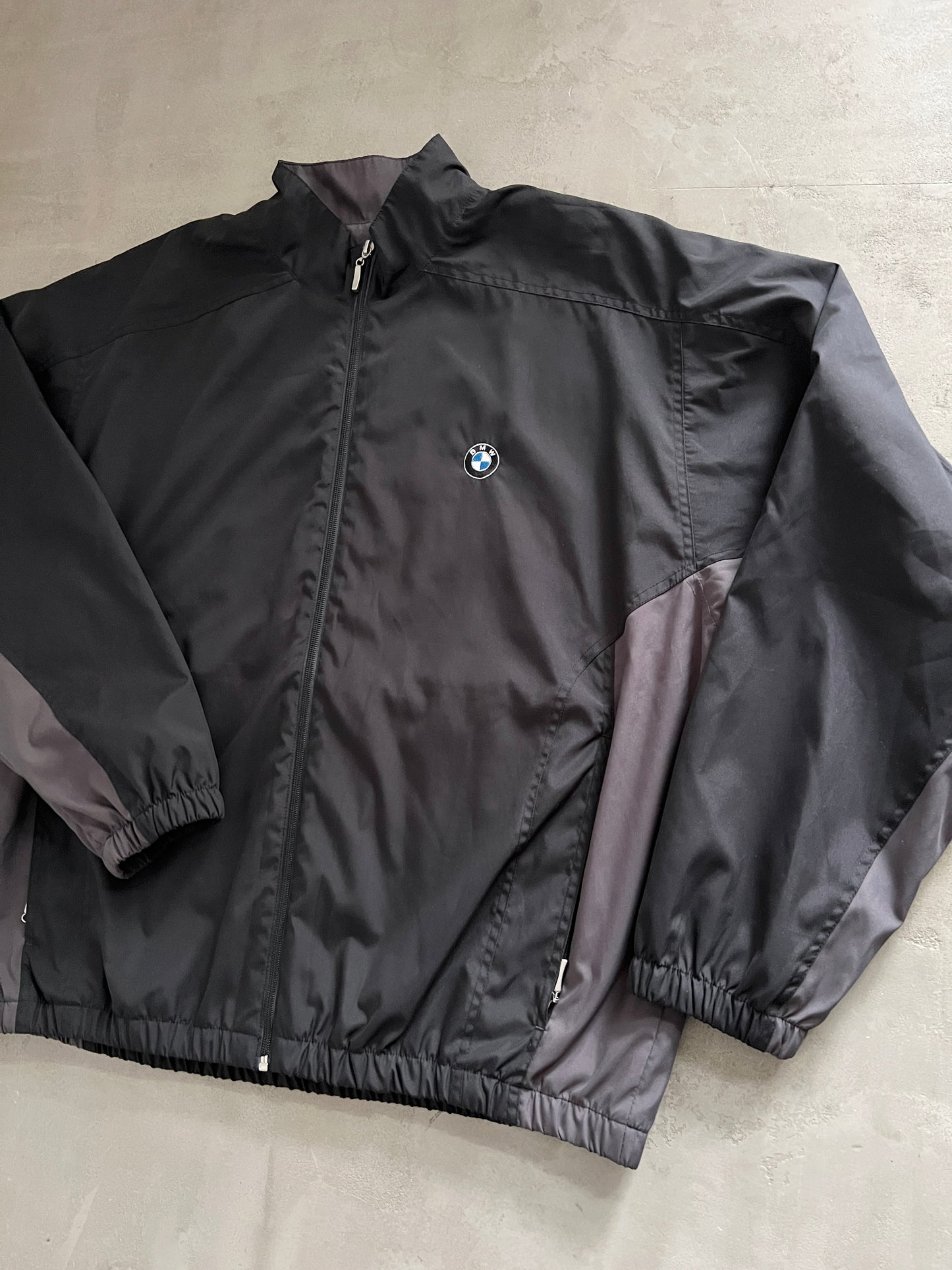 BLACK BMW TRACK JACKET - 2000S - XL/XXL