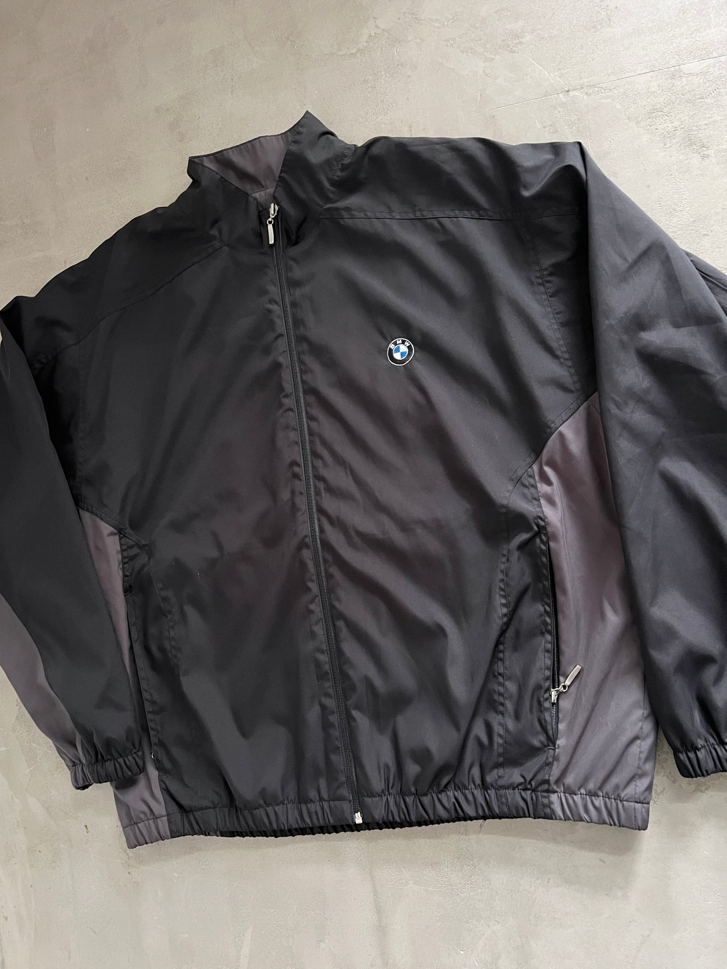 BLACK BMW TRACK JACKET - 2000S - XL/XXL