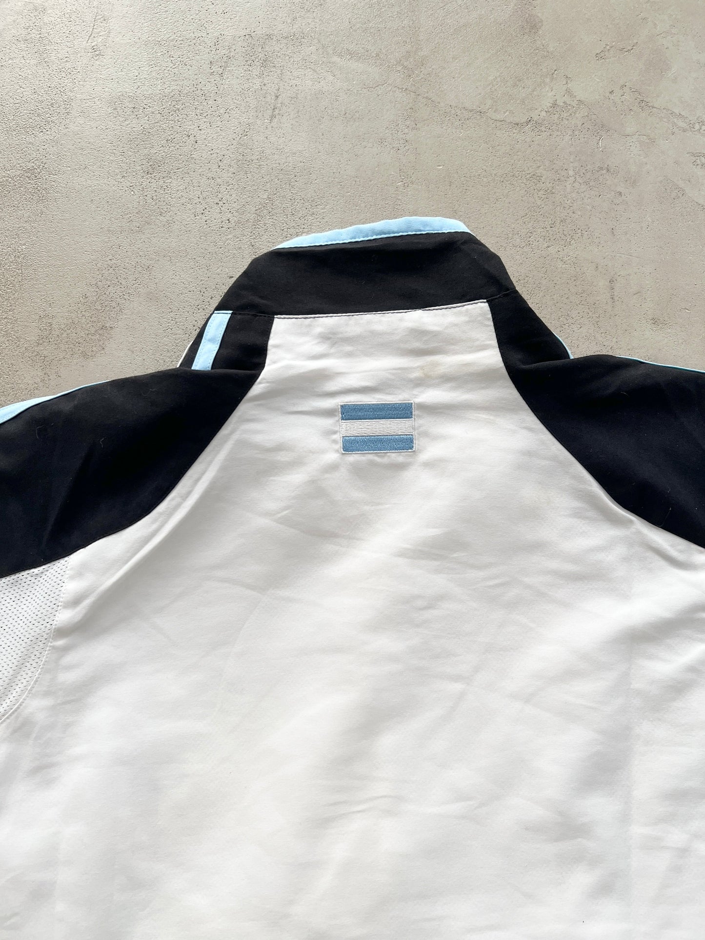 WHITE/BABY BLUE ARGENTINA TRACK JACKET - 2000S - L