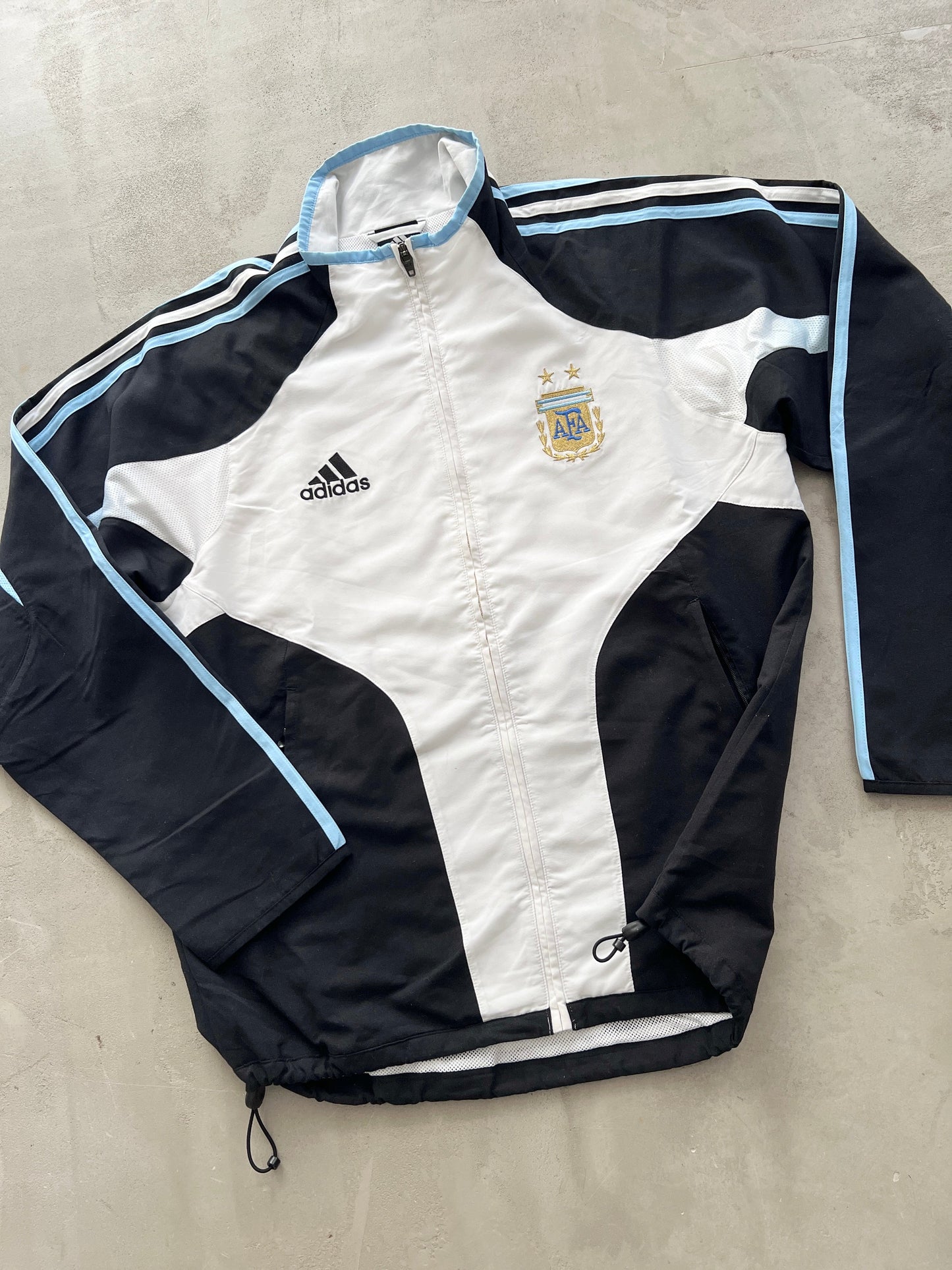 WHITE/BABY BLUE ARGENTINA TRACK JACKET - 2000S - L