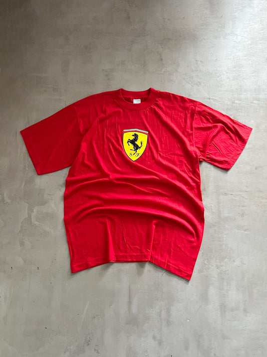 RED FERRARI TEE - 1990S - L