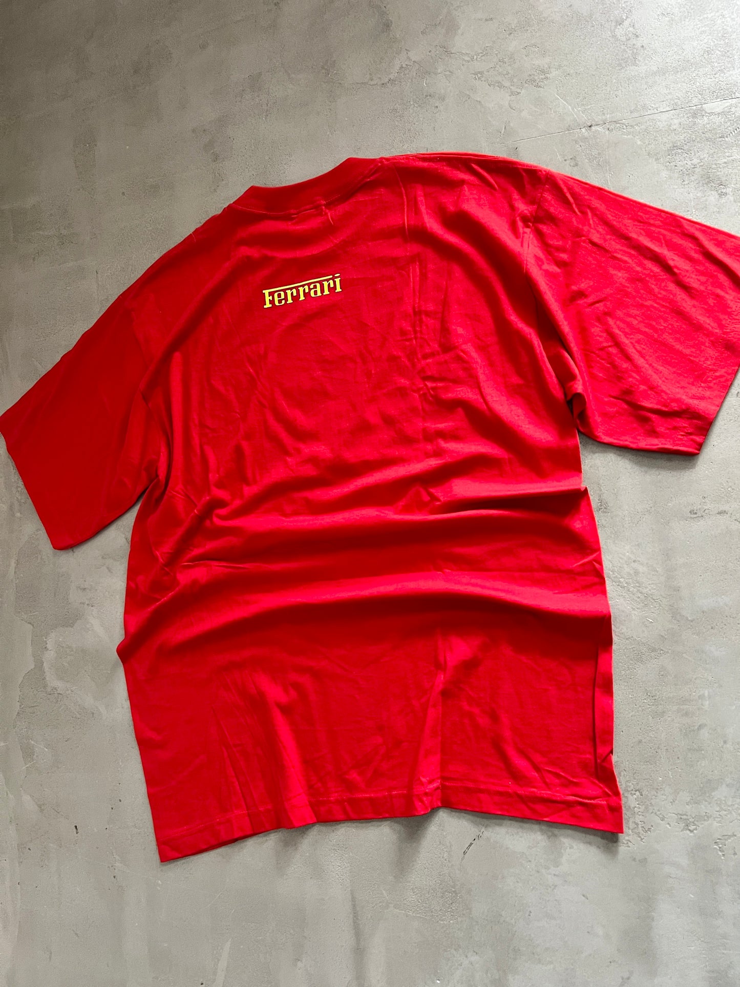 RED FERRARI TEE - 1990S - L