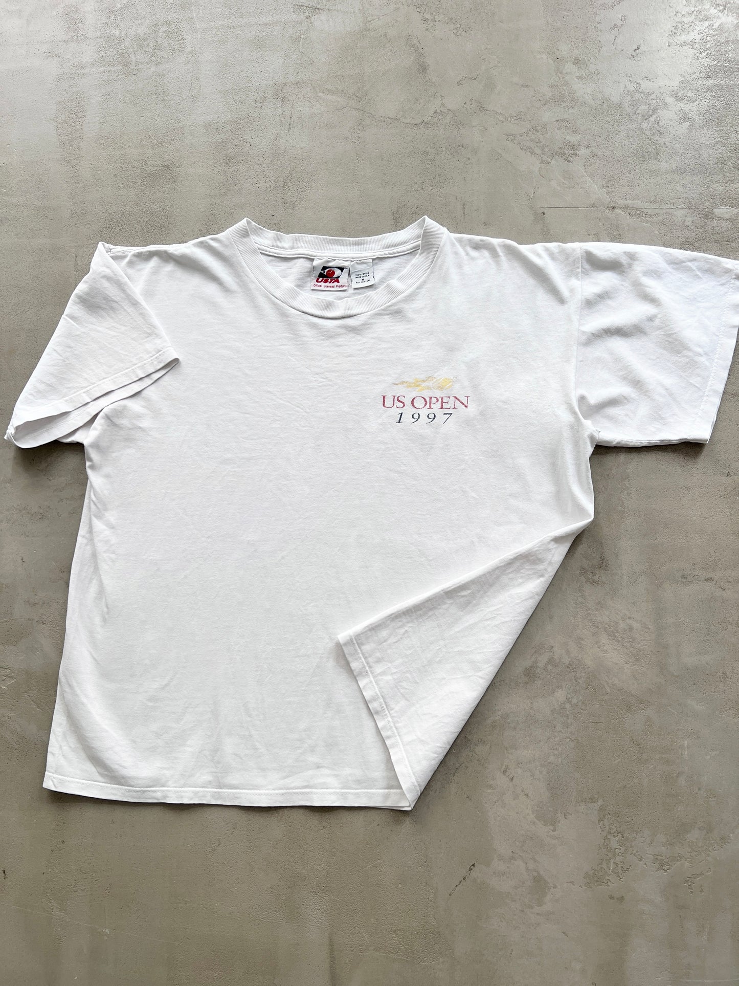 WHITE US OPEN TENNIS TEE - 1997 - S/M