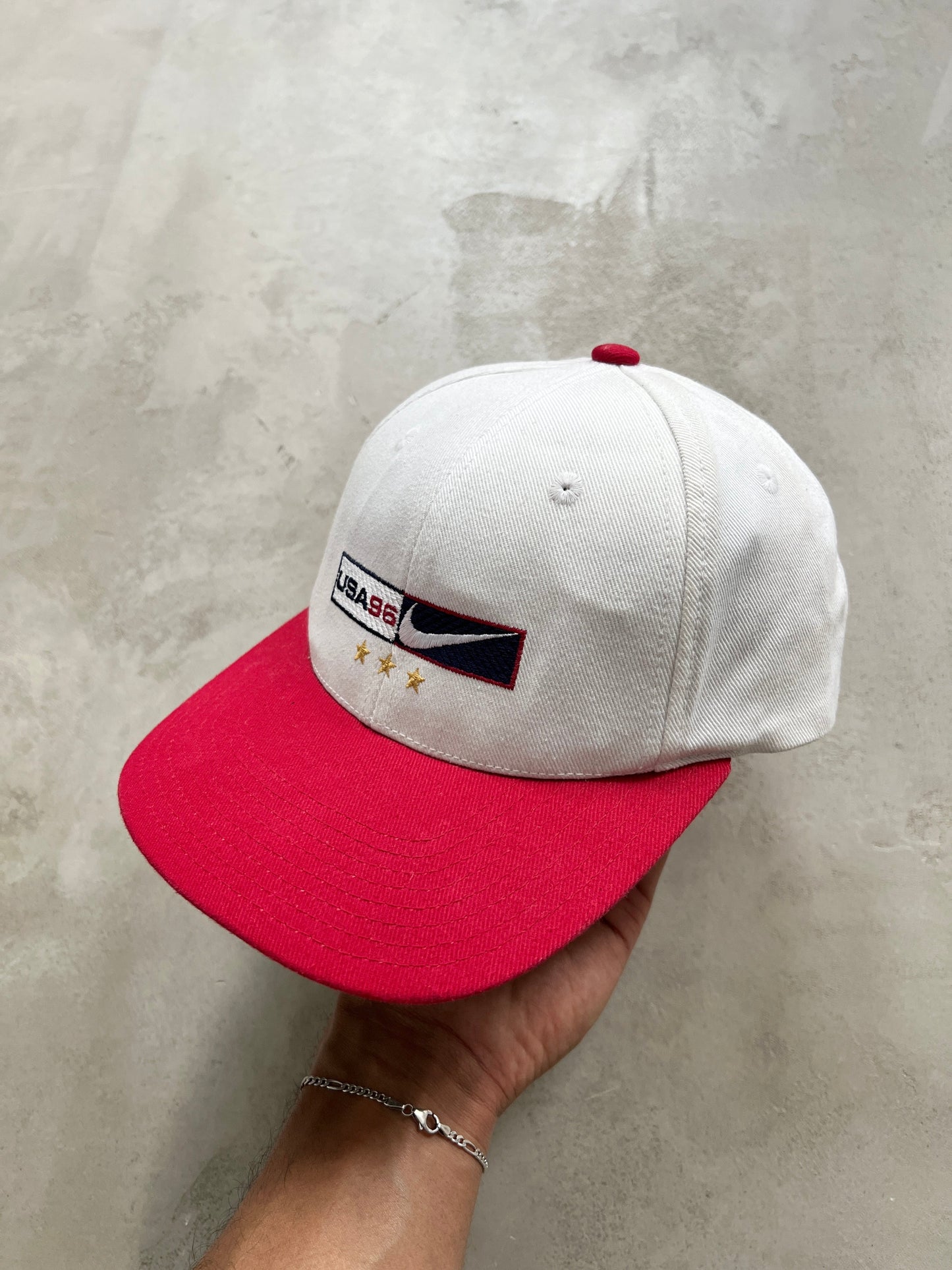 CREME NIKE USA CAP - 1990S