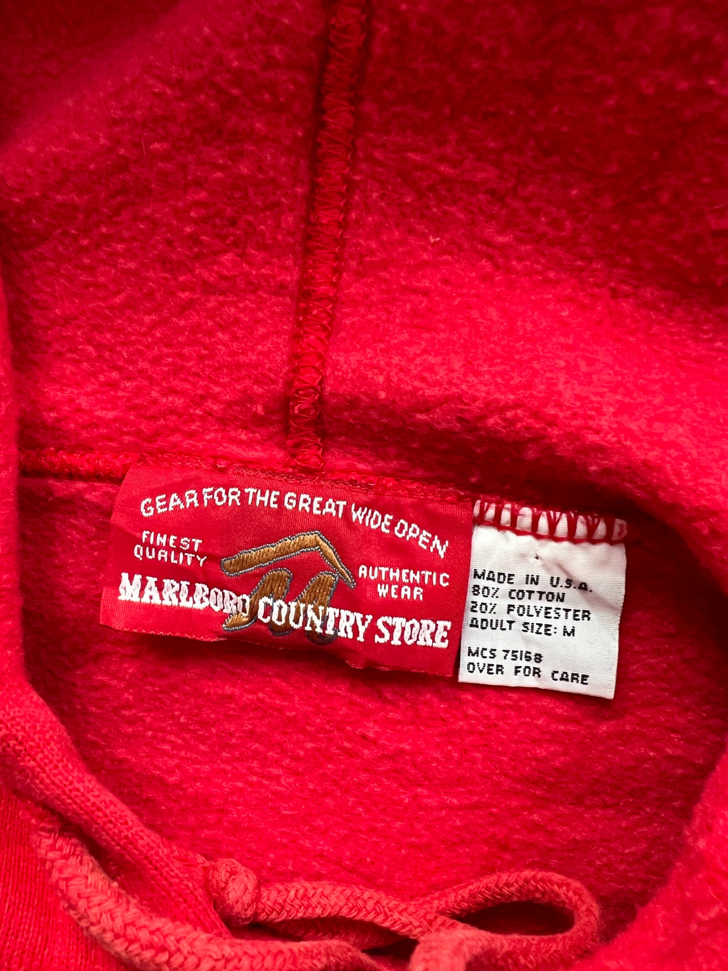 RED MARLBORO HOODIE - 1990S - M