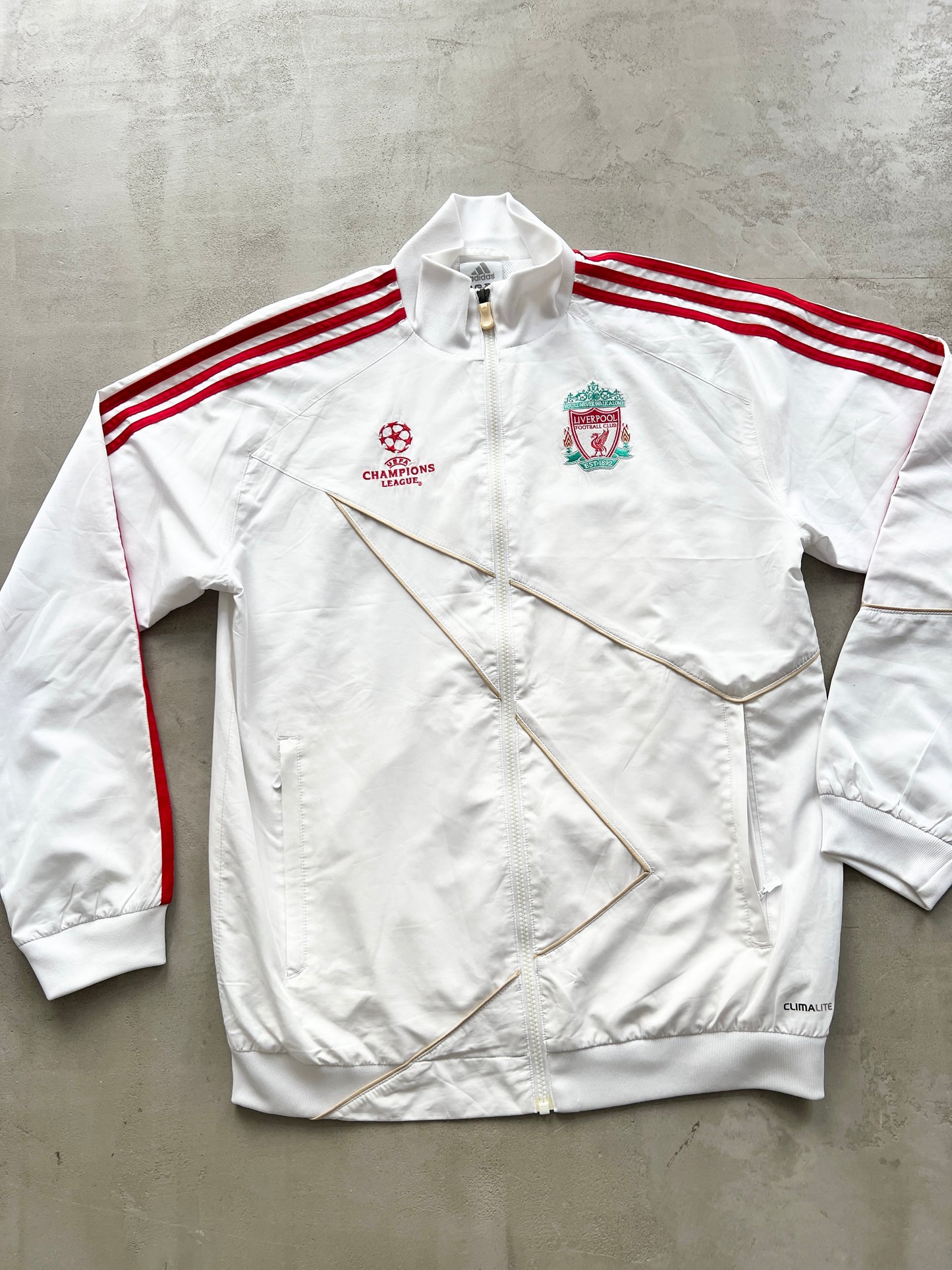 WHITE/RED FC LIVERPOOL TRACK JACKET - 2000S - L/XL