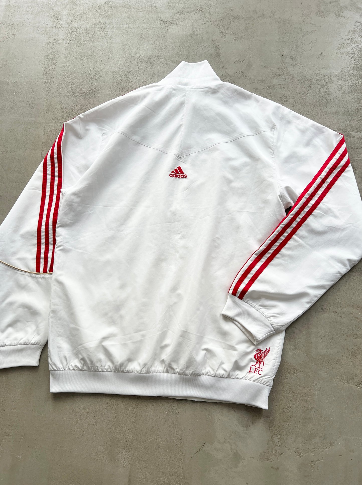 WHITE/RED FC LIVERPOOL TRACK JACKET - 2000S - L/XL