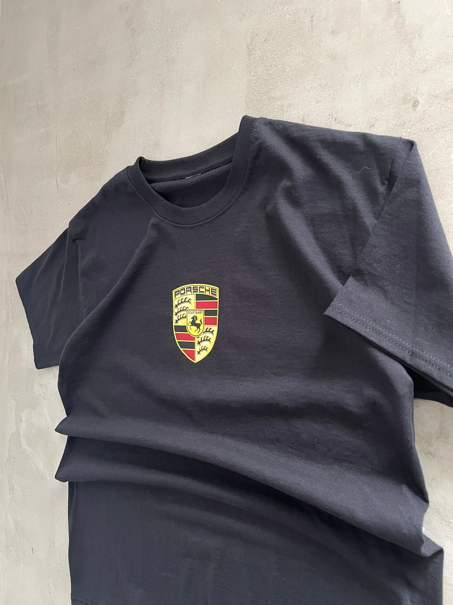 BLACK PORSCHE TEE - 2000S - L/XL