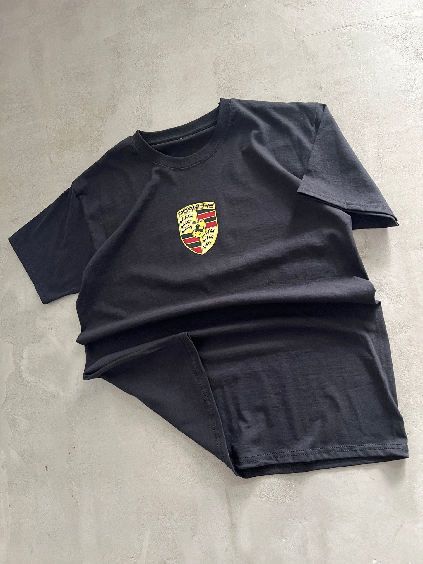 BLACK PORSCHE TEE - 2000S - L/XL