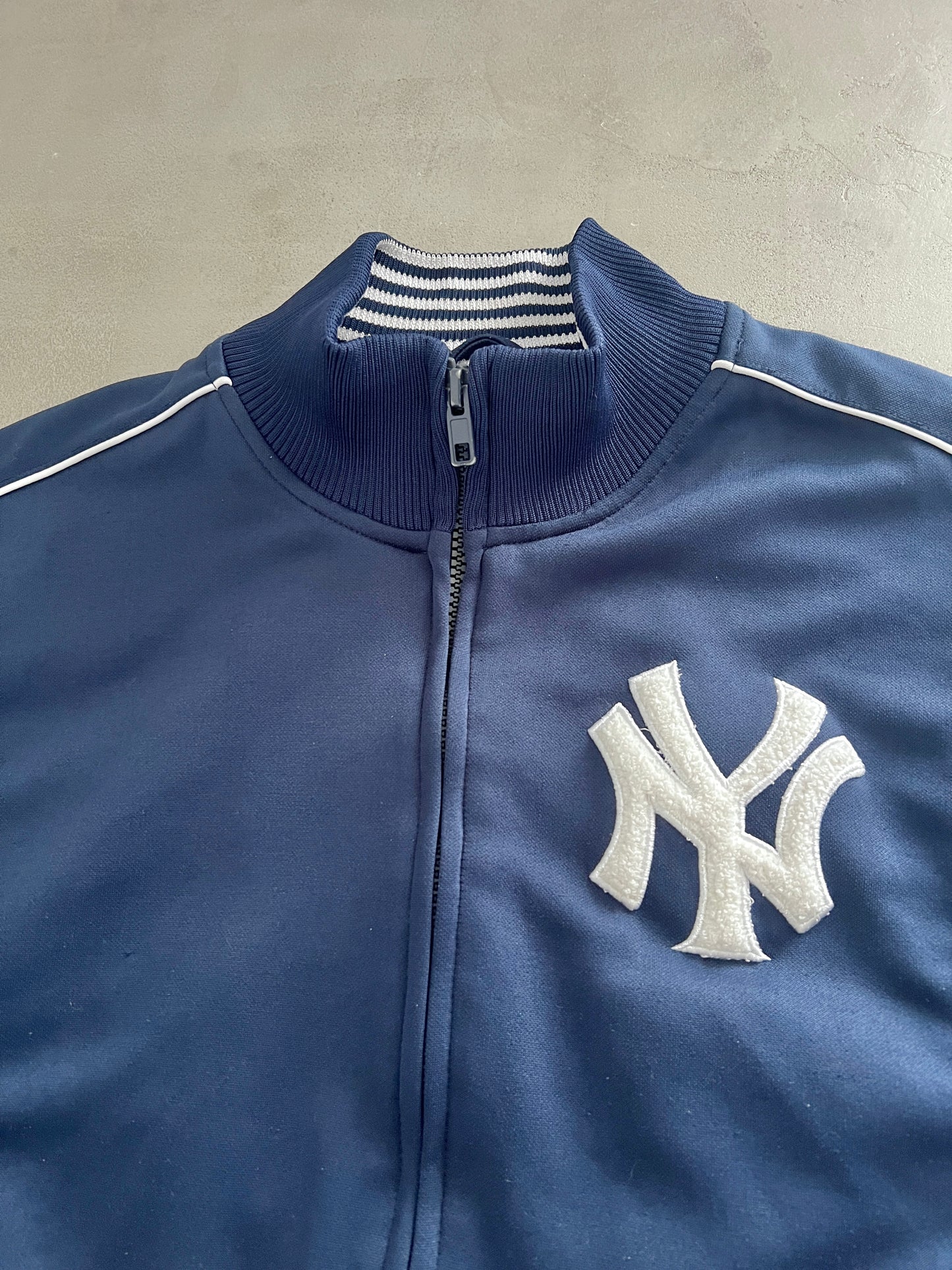 NAVY YANKEES JACKET - 1990S - XL/L