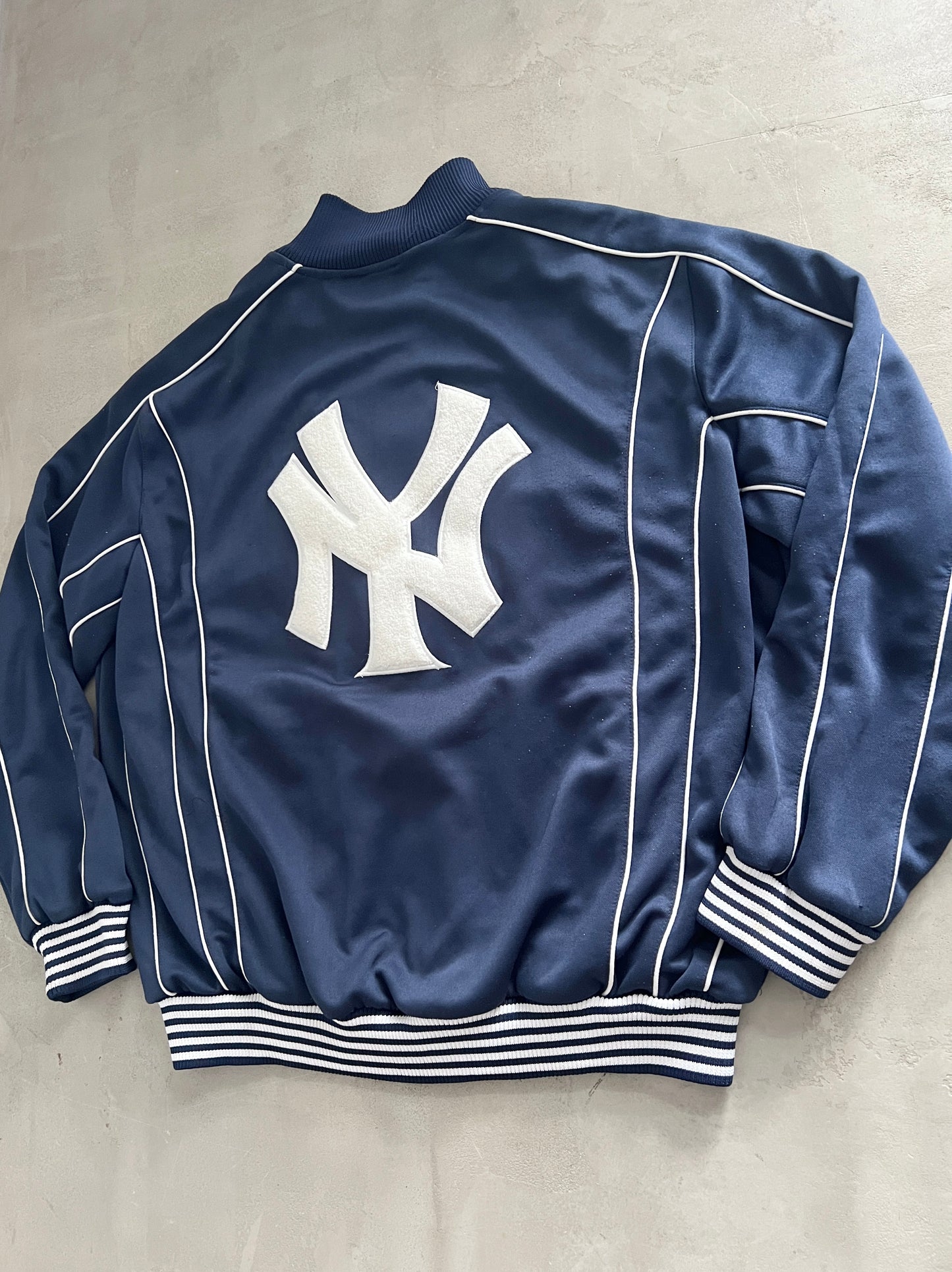 NAVY YANKEES JACKET - 1990S - XL/L