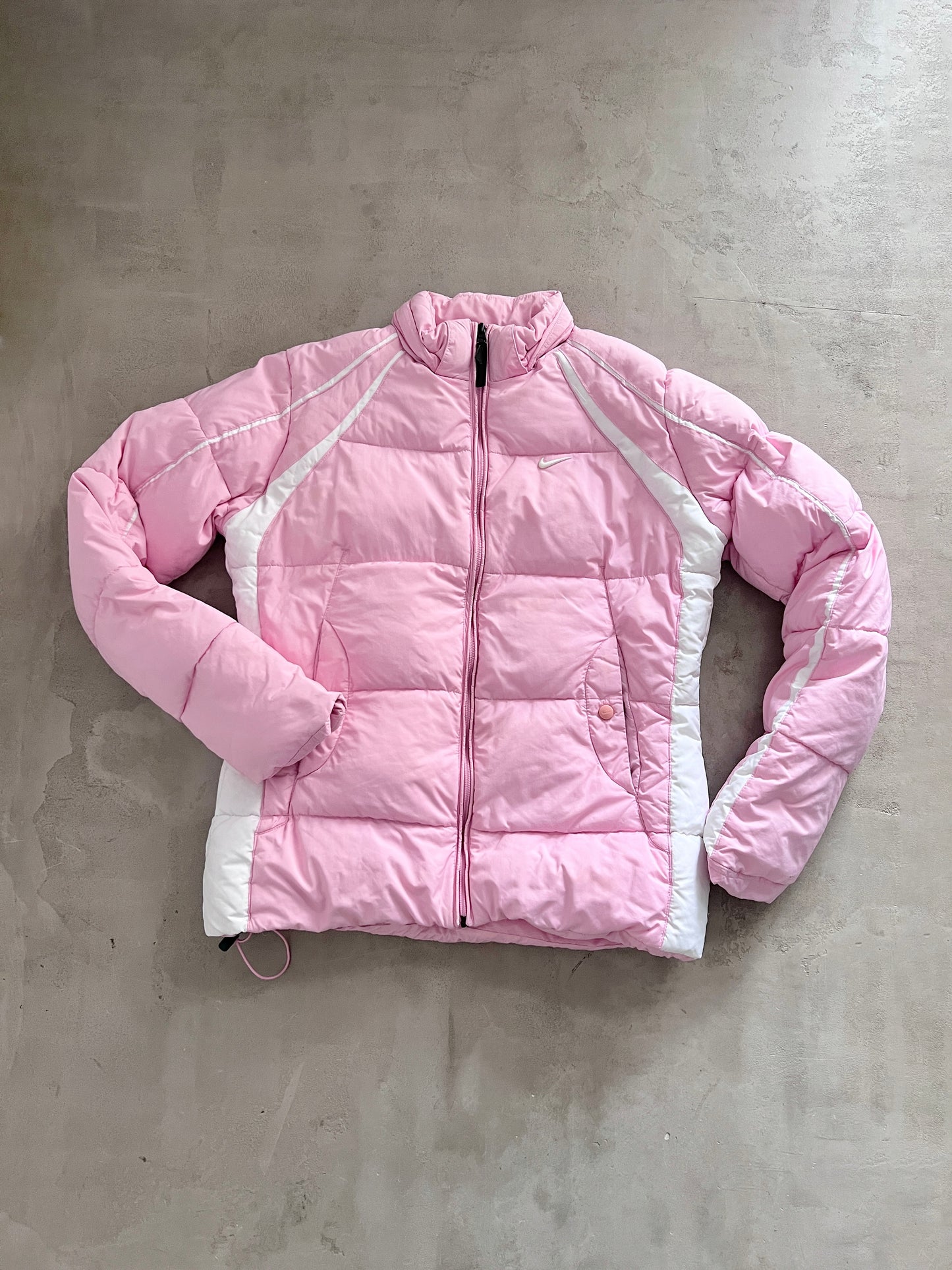 PINK NIKE PUFFER - 2000S - WOMENS L