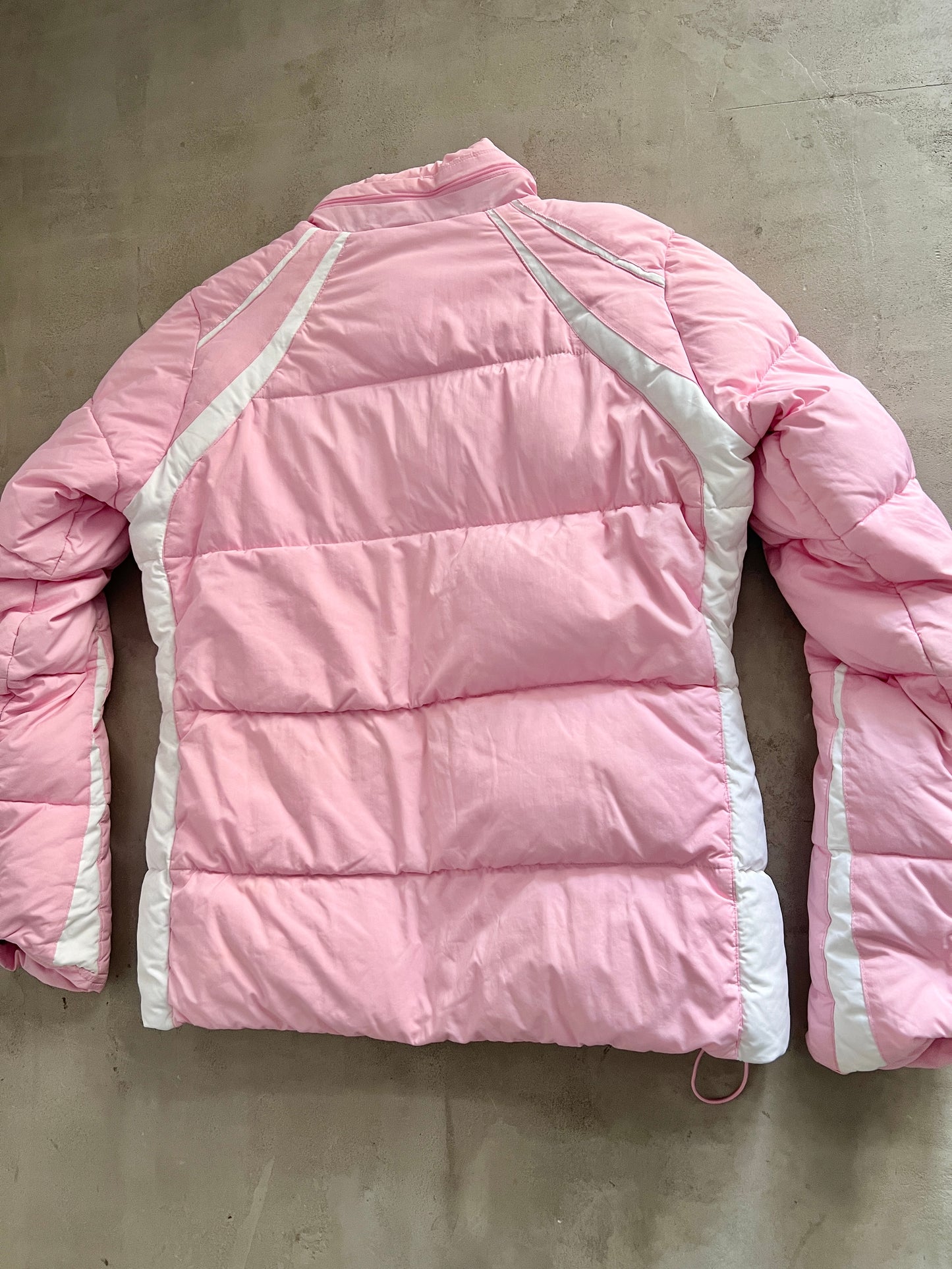 PINK NIKE PUFFER - 2000S - WOMENS L