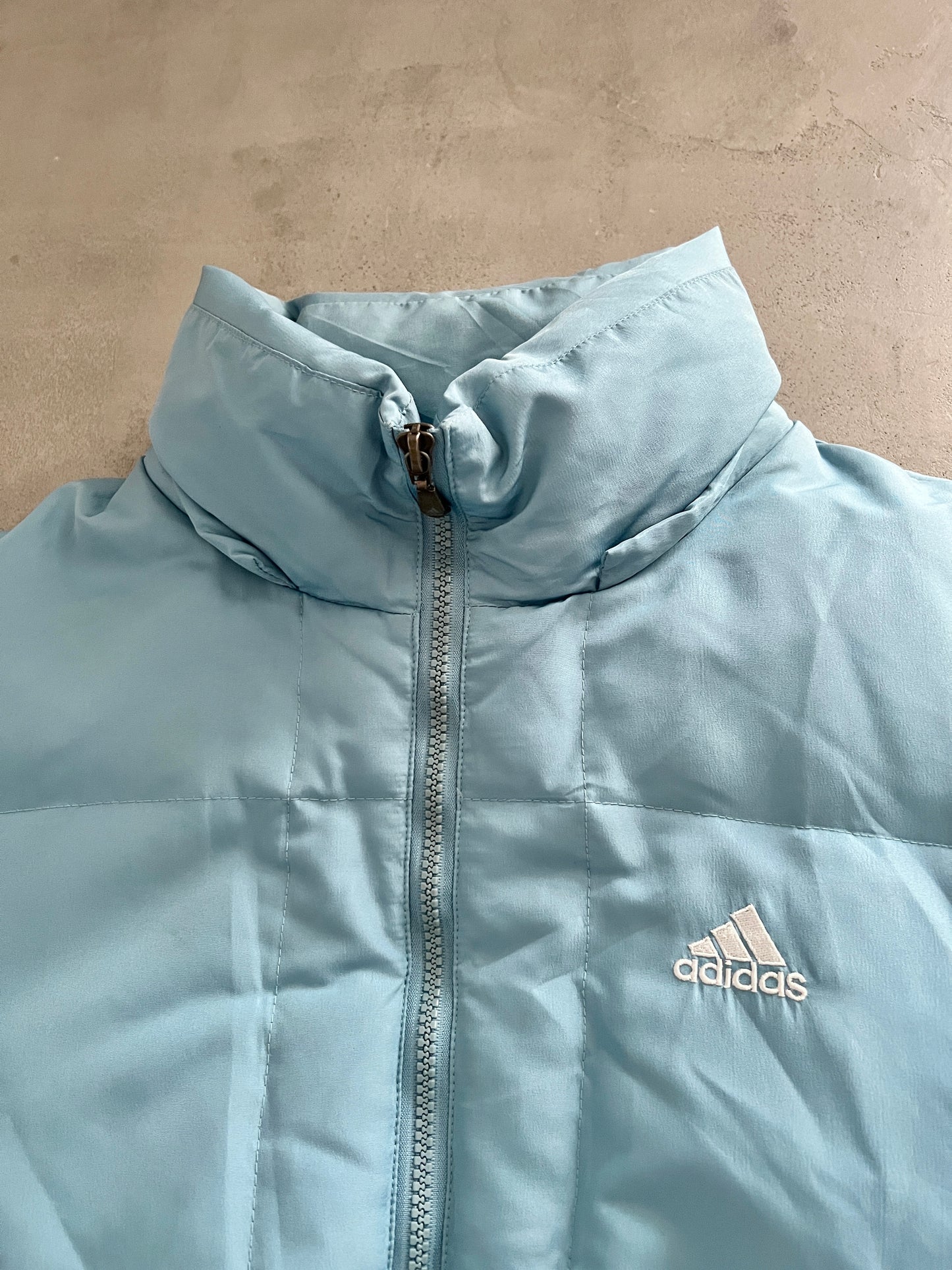 BABY BLUE ADIDAS PUFFER - 2000S - M