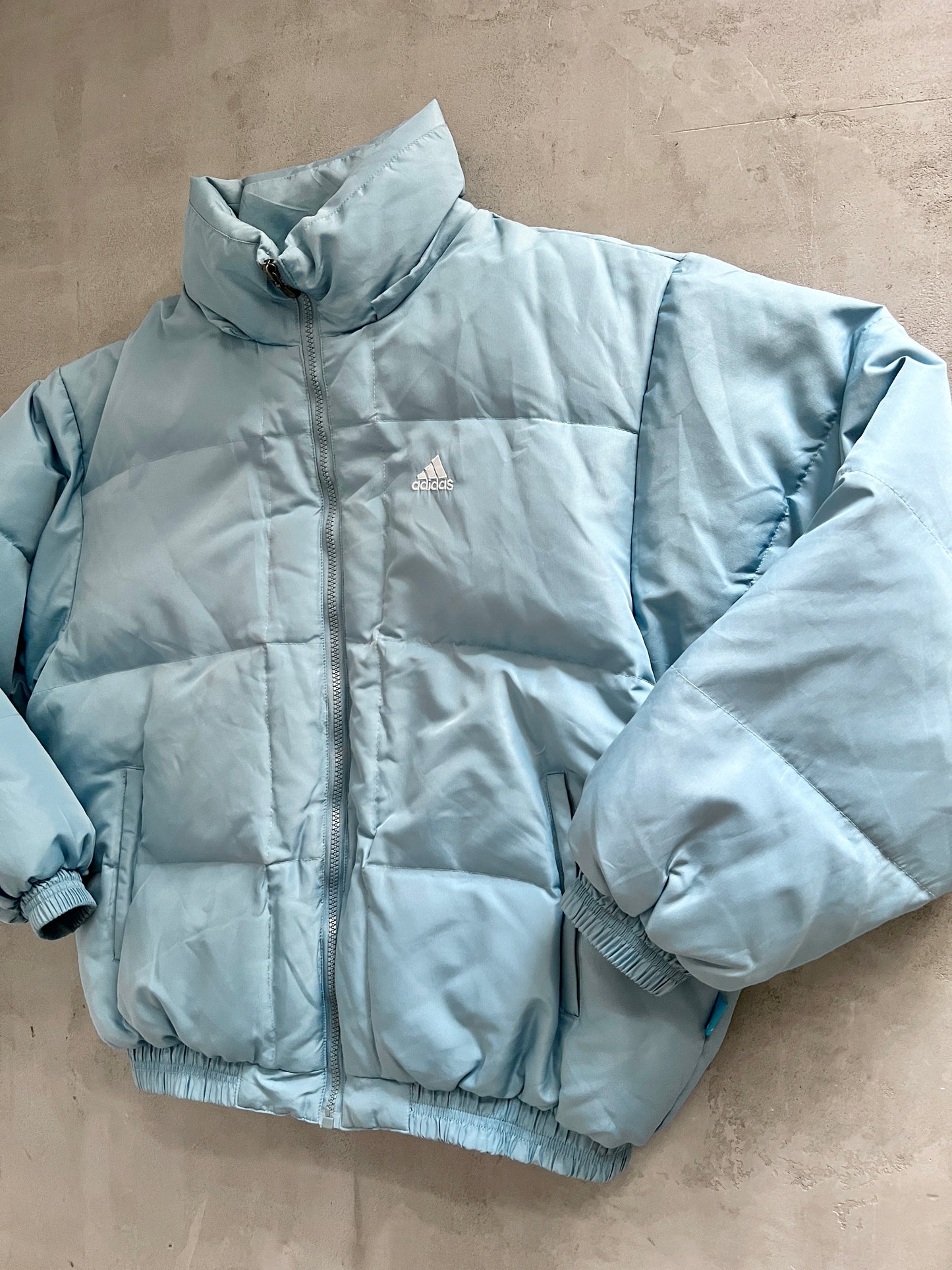 BABY BLUE ADIDAS PUFFER - 2000S - M