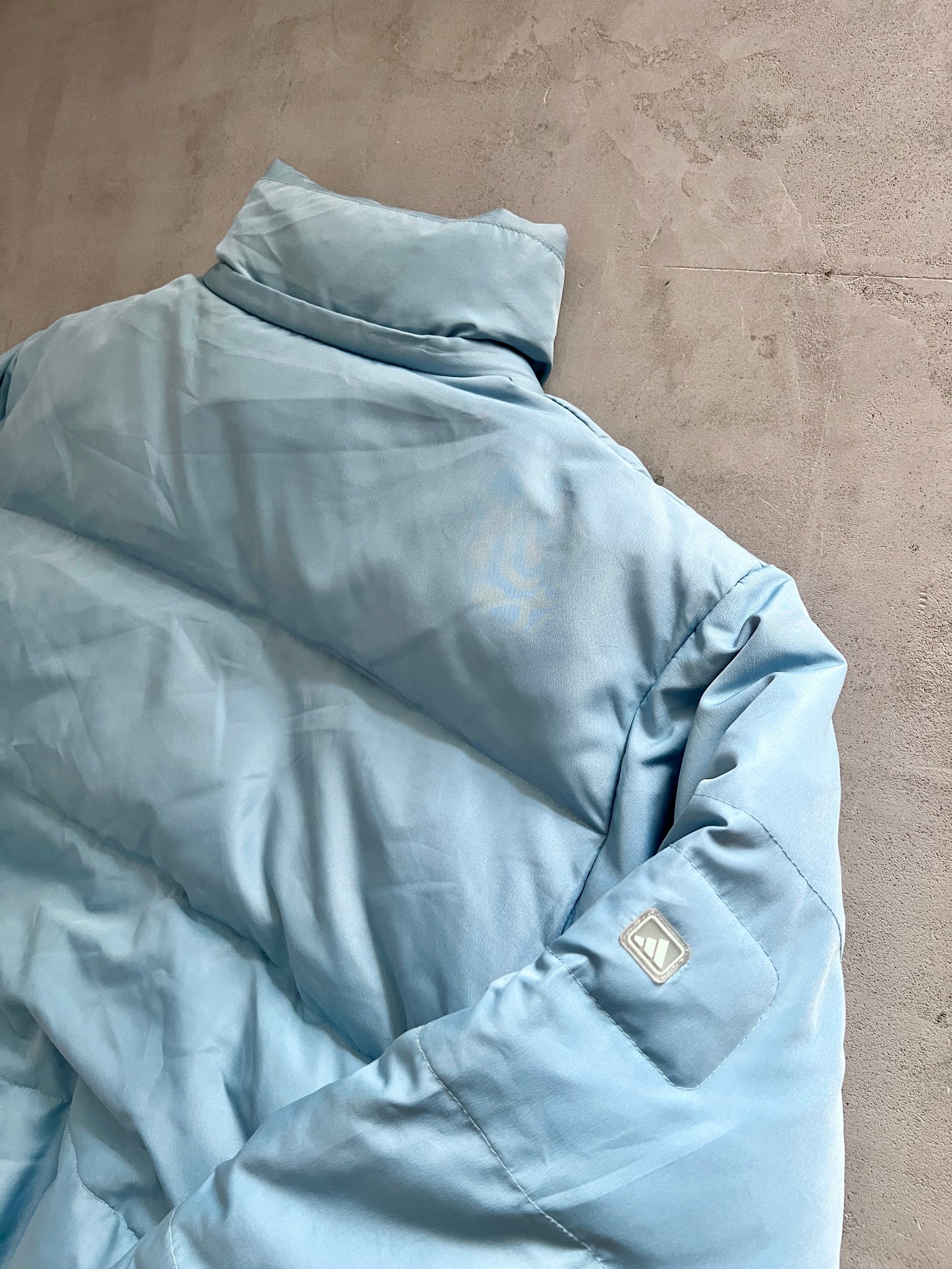 BABY BLUE ADIDAS PUFFER - 2000S - M