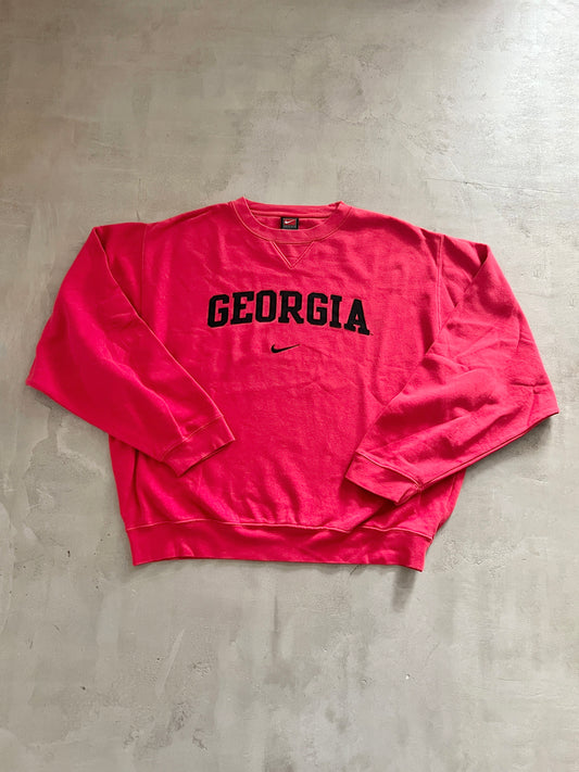 RED GEORGIA NIKE SWEATER - 2000S - L