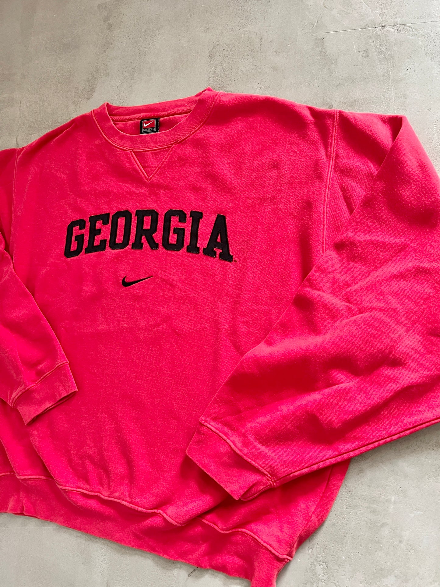 RED GEORGIA NIKE SWEATER - 2000S - L