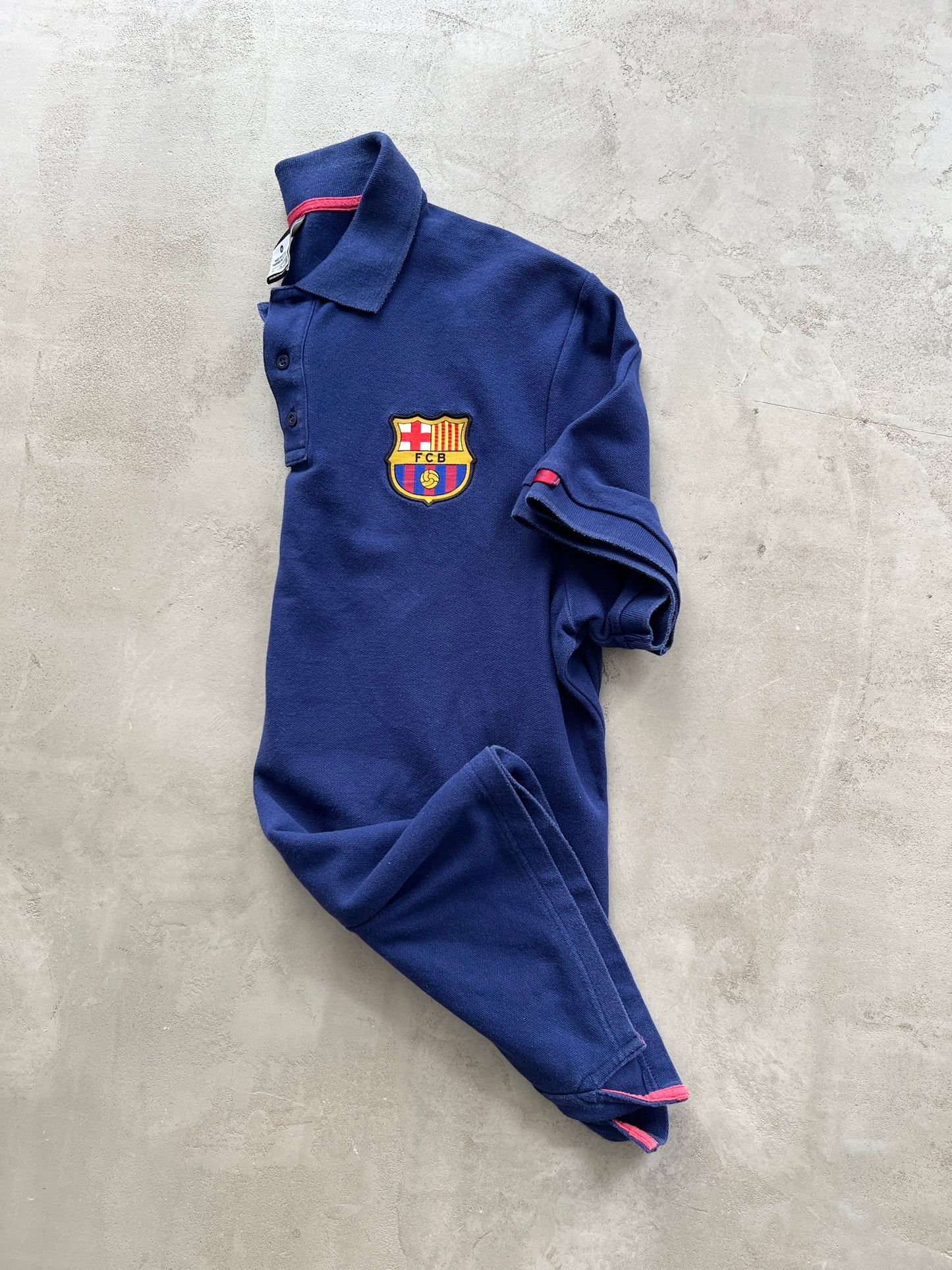 BLUE FC BARCELONA NIKE POLO - 2000S - L