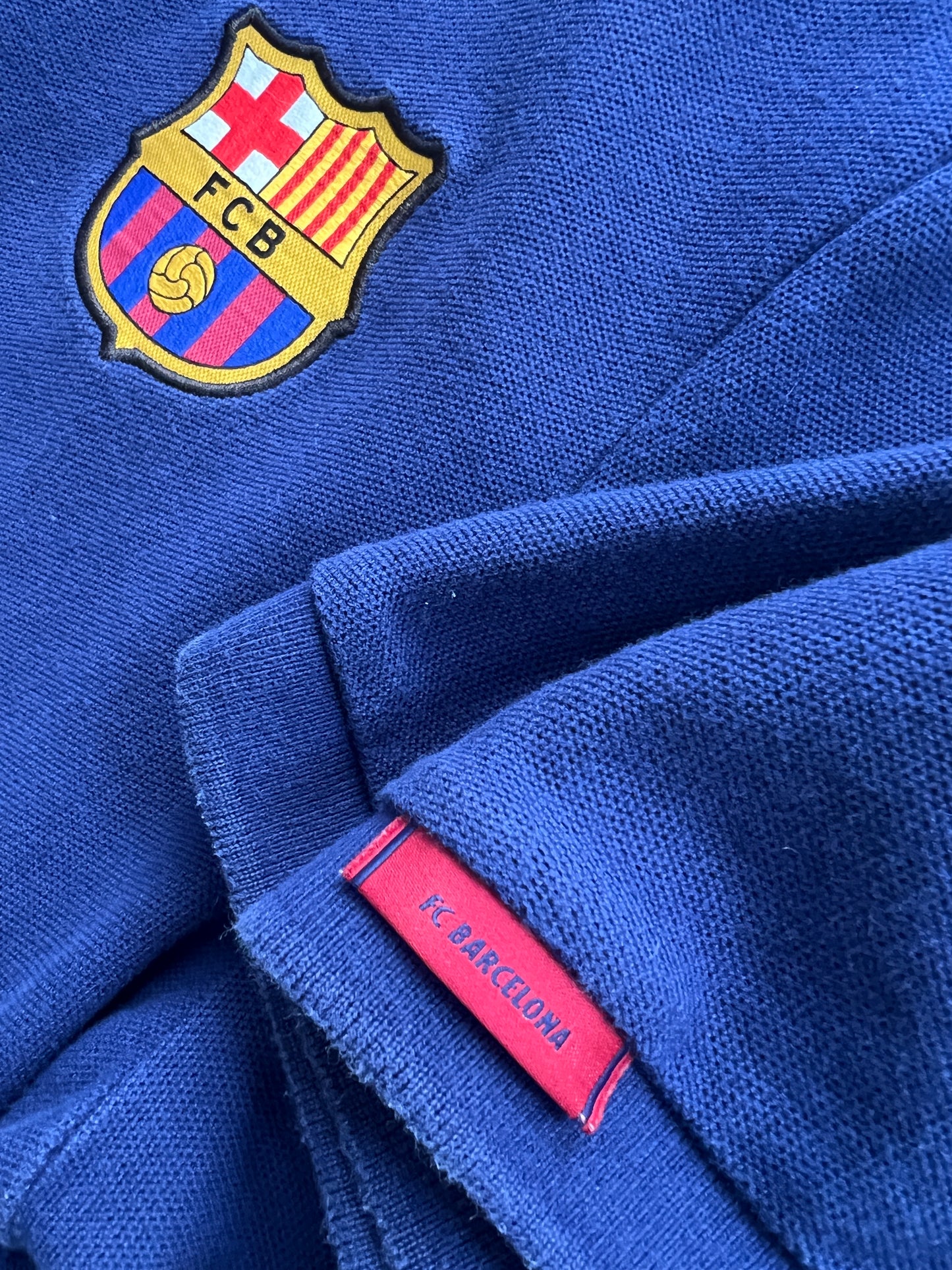 BLUE FC BARCELONA NIKE POLO - 2000S - L