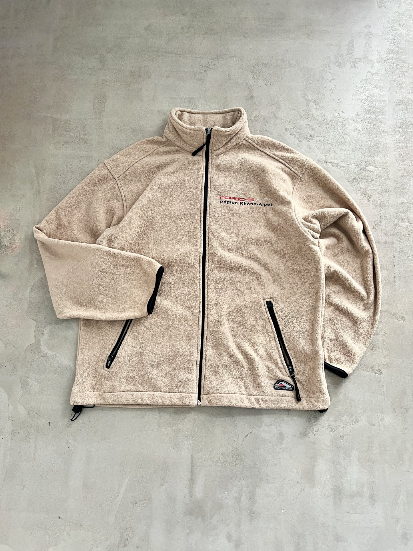 BEIGE PORSCHE FLEECE - 1990S - XL