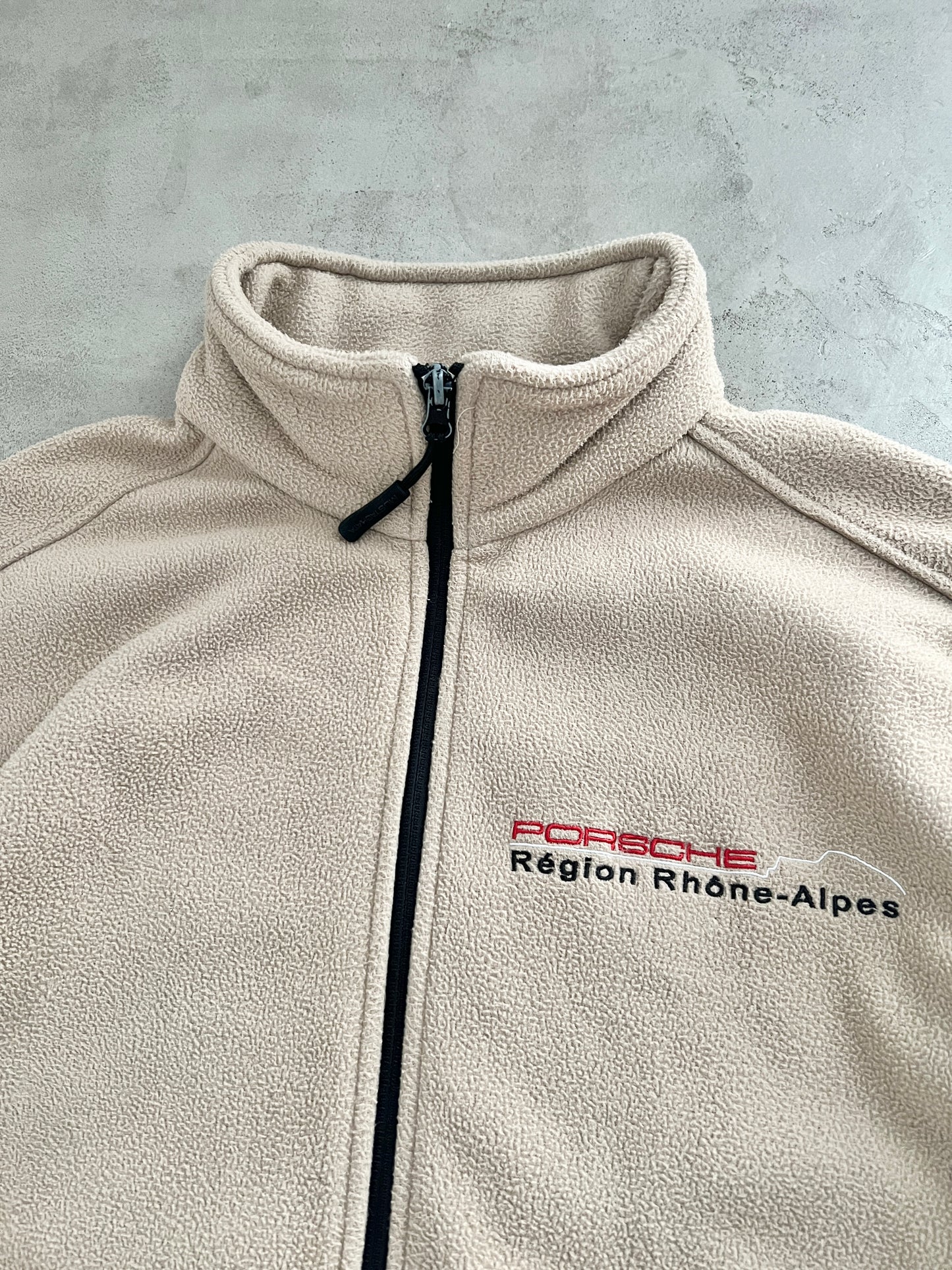 BEIGE PORSCHE FLEECE - 1990S - XL