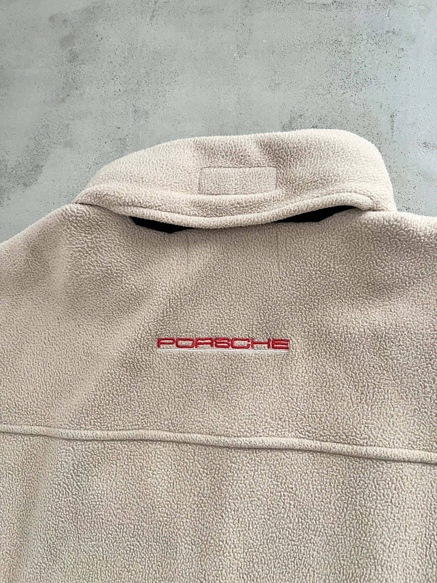 BEIGE PORSCHE FLEECE - 1990S - XL