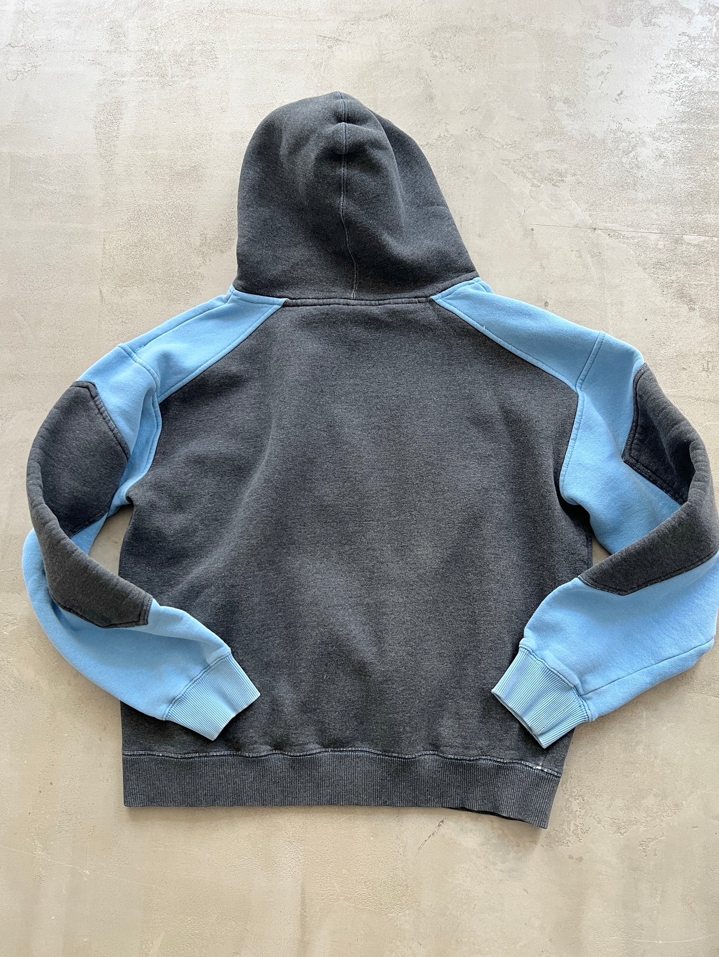 GREY/BABY BLUE UNC HOODIE - 1990S - S/M