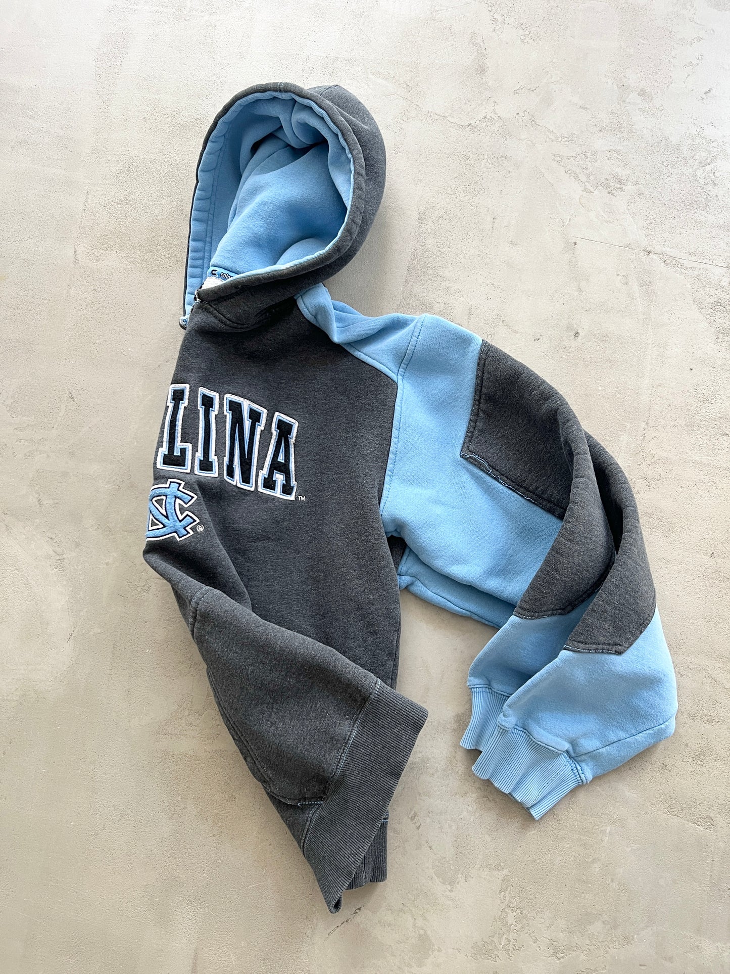 GREY/BABY BLUE UNC HOODIE - 1990S - S/M