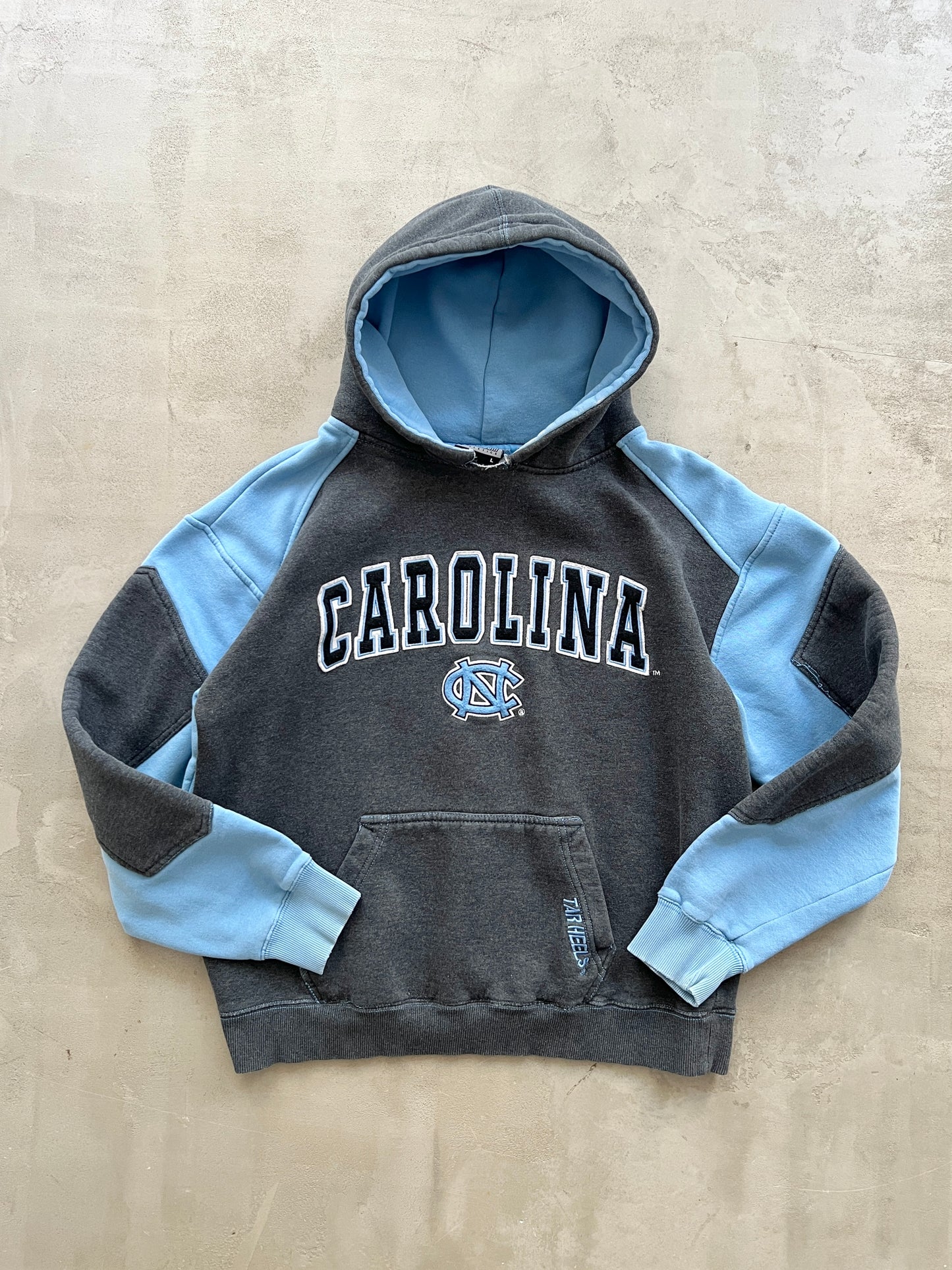 GREY/BABY BLUE UNC HOODIE - 1990S - S/M