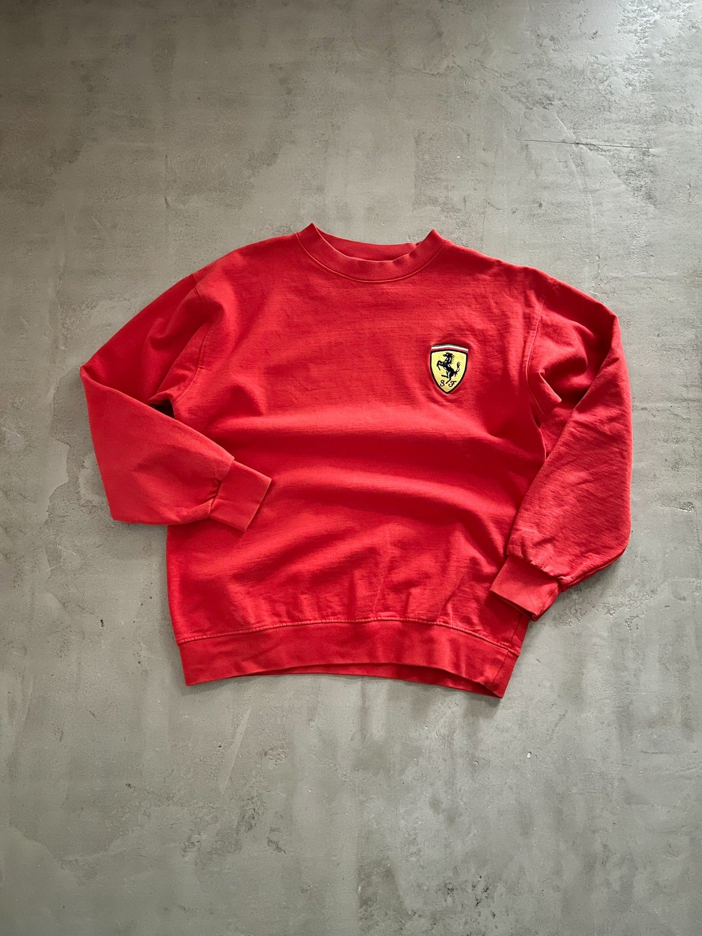 RED FERRARI SWEATER - 1990S - M/L