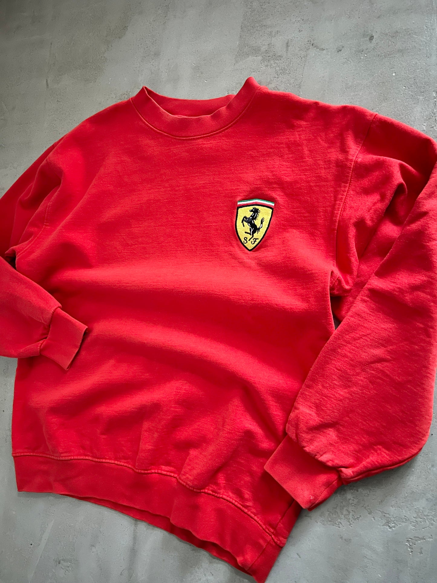 RED FERRARI SWEATER - 1990S - M/L