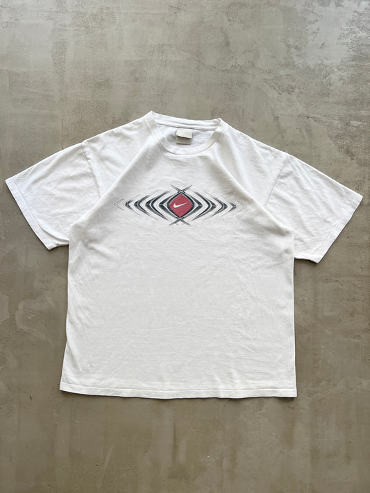 WHITE NIKE TEE - 1990S - L/XL