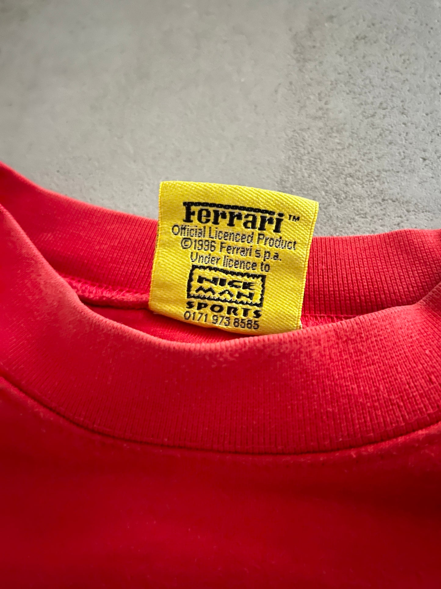 RED FERRARI SWEATER - 1990S - M/L