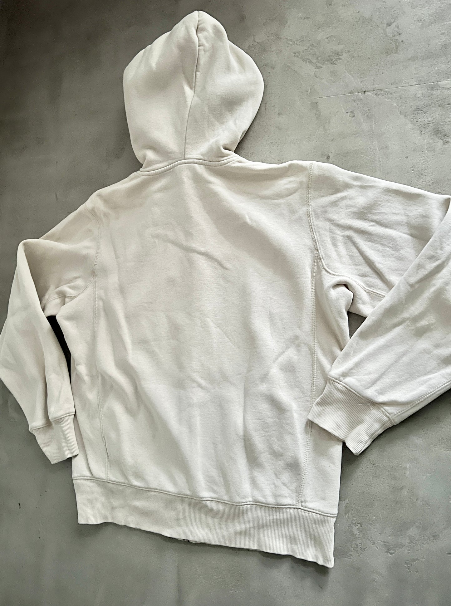 TAN NIKE ZIP UP HOODIE - 2000S - M