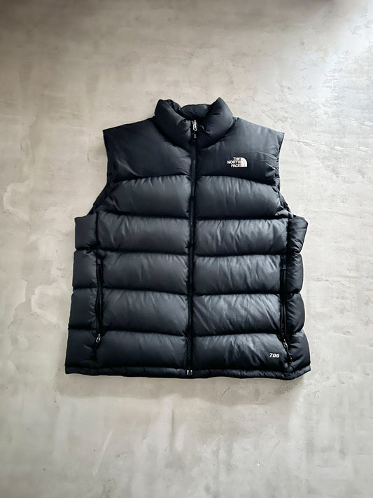 BLACK THE NORTH FACE PUFFER VEST - 2000S - XL