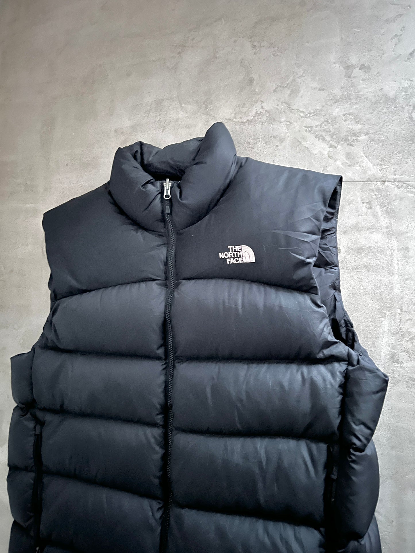 BLACK THE NORTH FACE PUFFER VEST - 2000S - XL